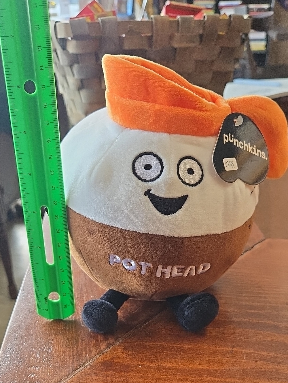 Pot Head Plush Toy - Orange, White, Brown